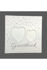 Gästebuch mit Silber Herzen