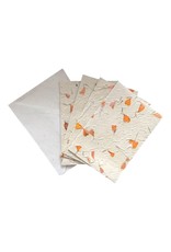 4 cards/envelops with flowers