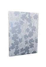 Guestbook with floral design in silver