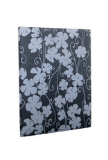 Guestbook with floral design in silver