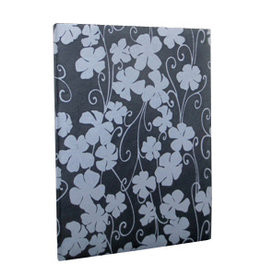 TH169 Guestbook with floral design in silver