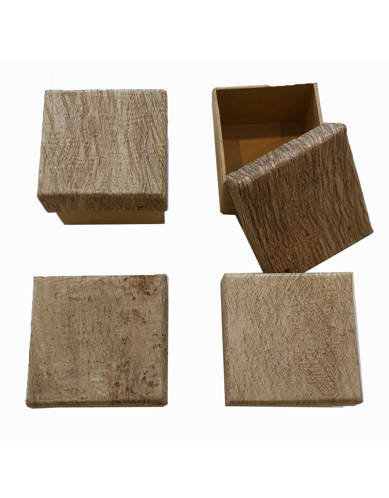 Set of 4 boxes with bark