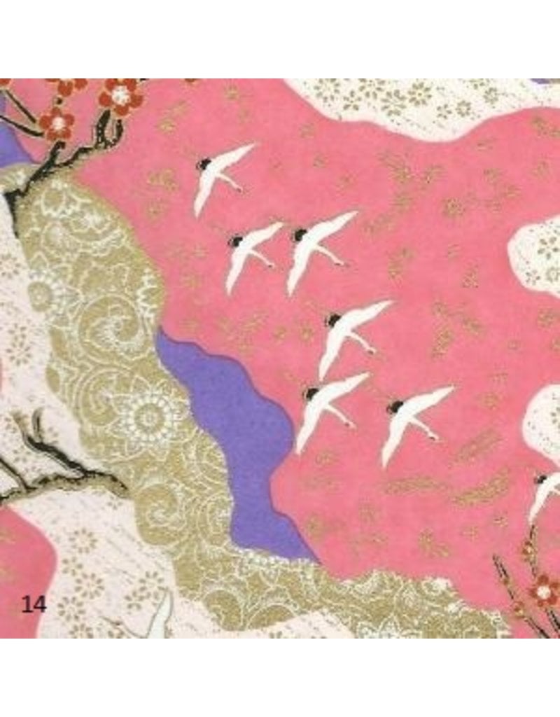 Japanese paper with swallow's print