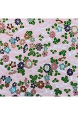 Japanese paper with flowers
