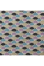 Japanese paper with fan print