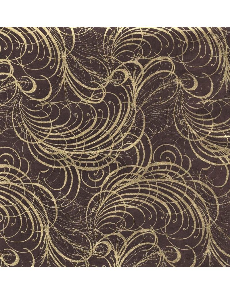 Loktapaper with gold garland print