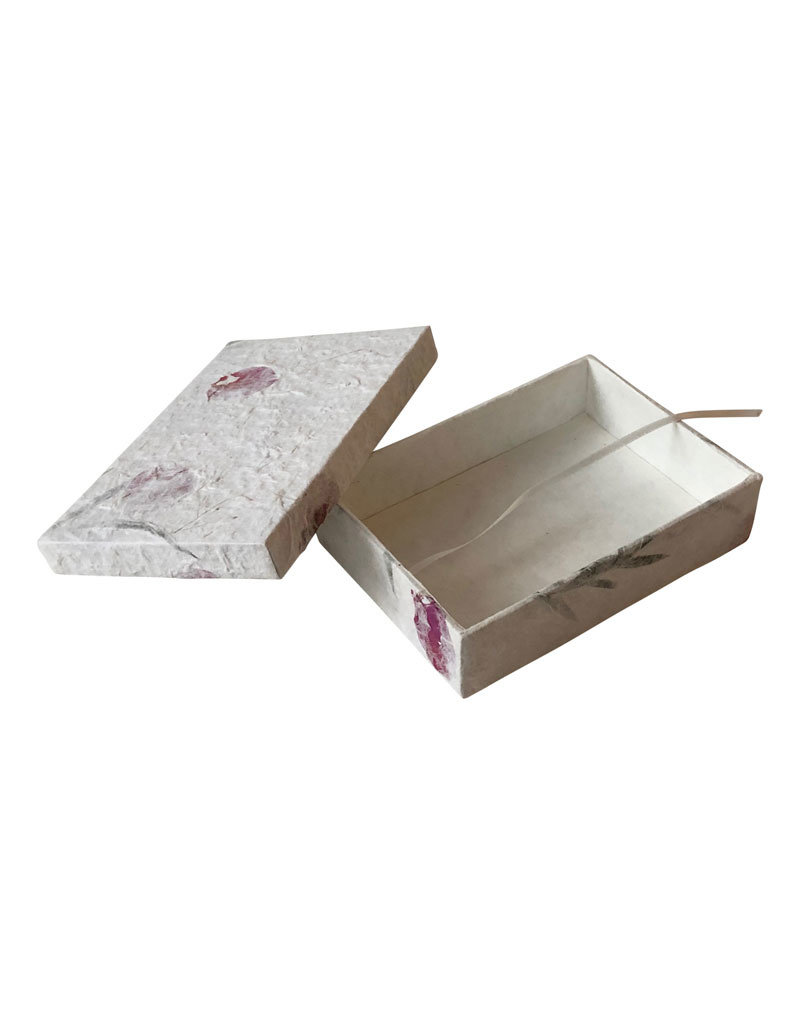 Schachtel Maulbeerpapier mit Blumen