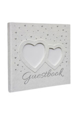 Guestbook with silver hearts