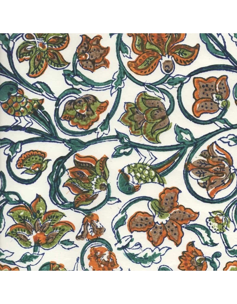 Papier de coton a motif floral