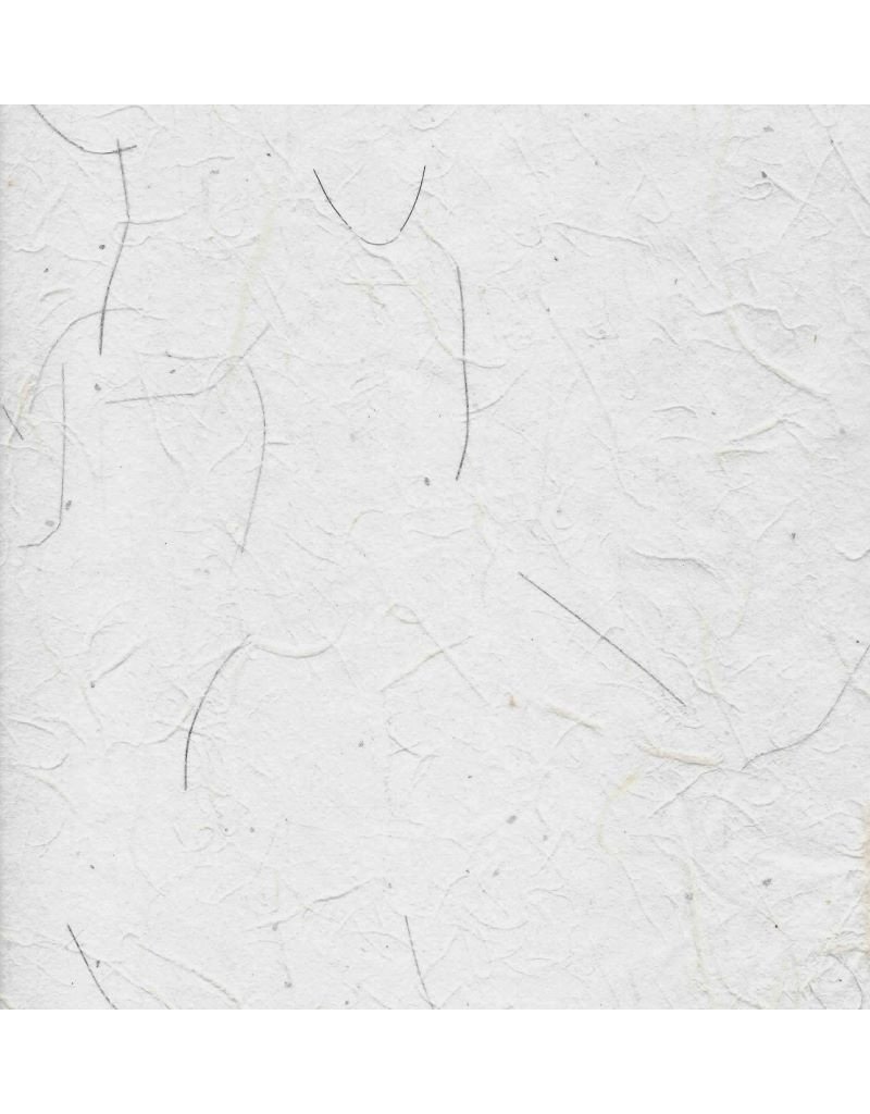 Mulberrypapier met  zilver draadjes