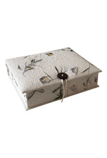 Bewaardoos mulberrypapier met bloemen