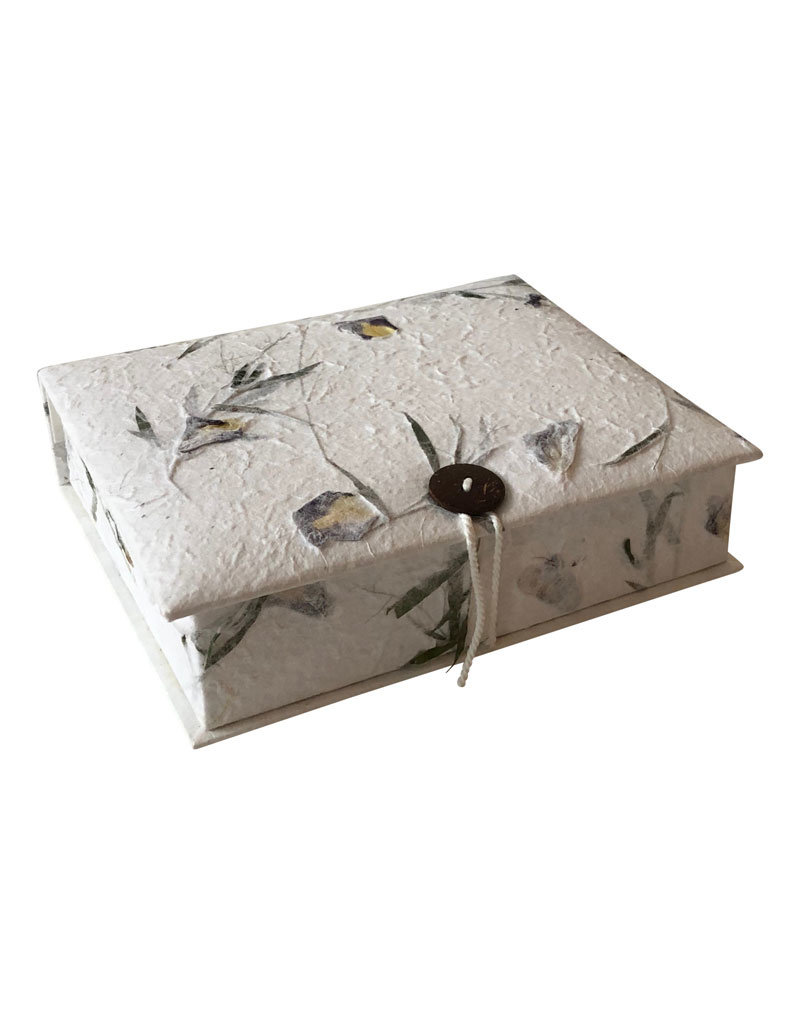 Bewaardoos mulberrypapier met bloemen
