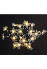. Lichterkette Skelettblatt-Blumen