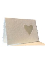 Set of 6 double cards with a heartshape leaf