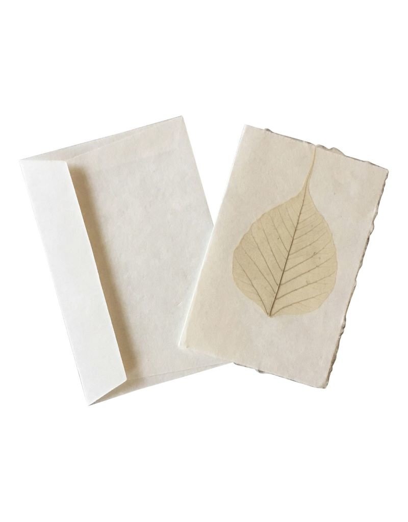 A6022 - Set 6 dubbele kaarten met bodhi blad