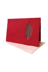 Set of  double cards with grain leaf, with envelopes