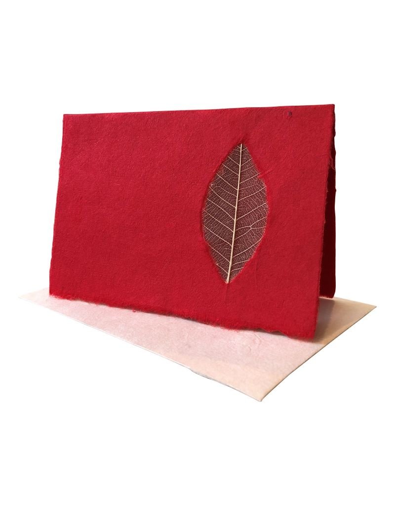 Set of  double cards with grain leaf, with envelopes