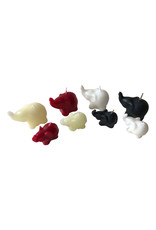 . 2 mini elephant candles in a bag