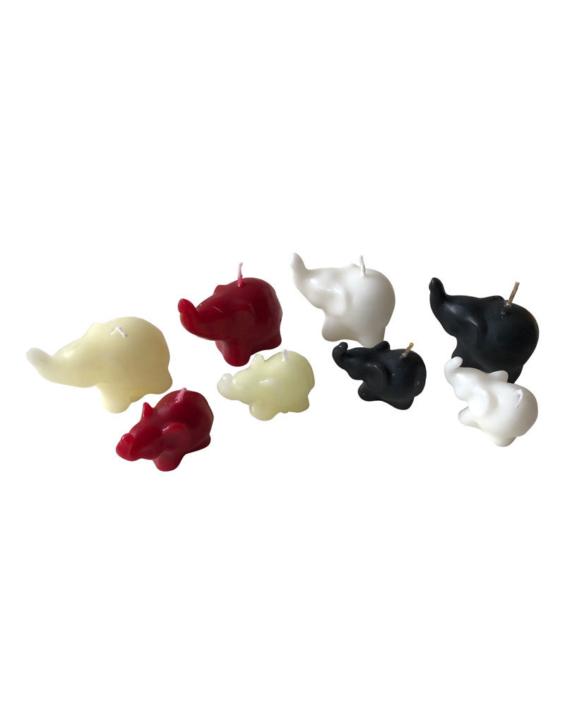 . 2 mini bougies éléphants dans un sac