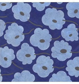 NE854 - Lokta papier met grafische bloemenprint