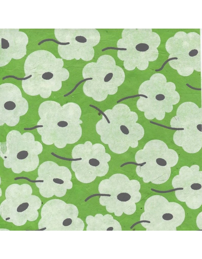 NE854  - Papier lokta avec imprimé floral graphique