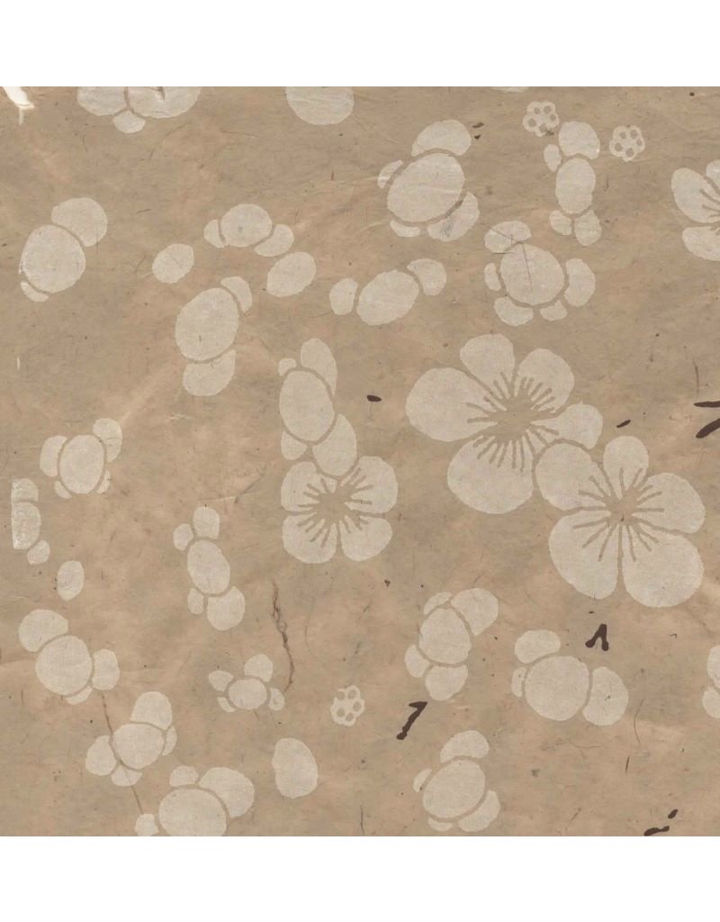 Papier lokta avec imprimé floral japonais