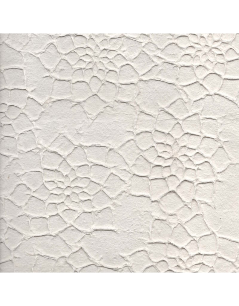 Papier de mûrier avec de grandes fleurs en relief.