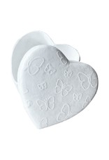 Heartshape box with white butterflyprint