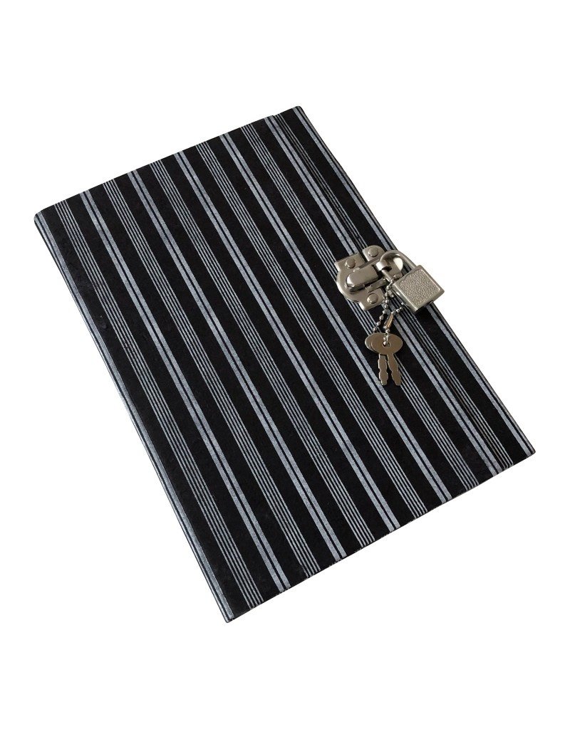 Diary with stripes print