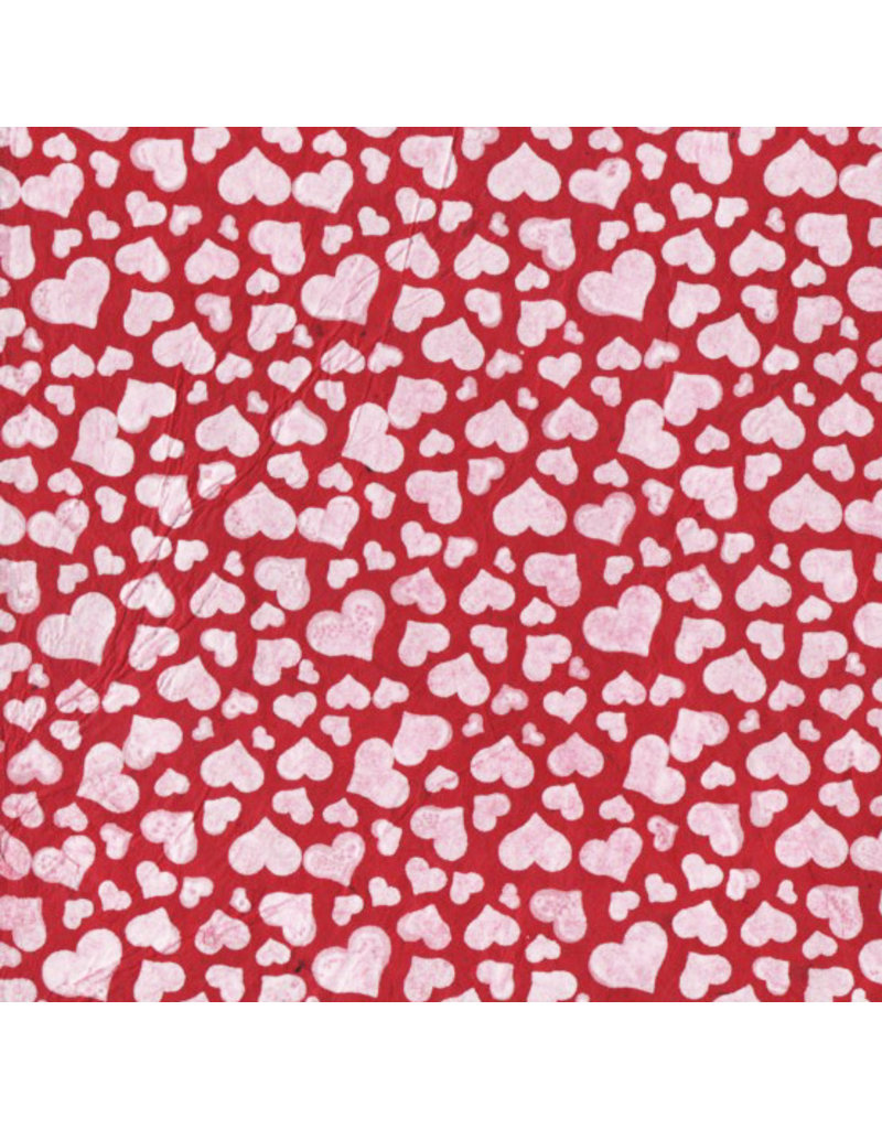 NE855 - Lokta paper with little hearts