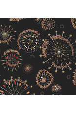 Japanese paper with fireworks