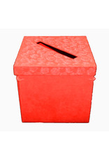 Collection box, foldable with rose embossed print.