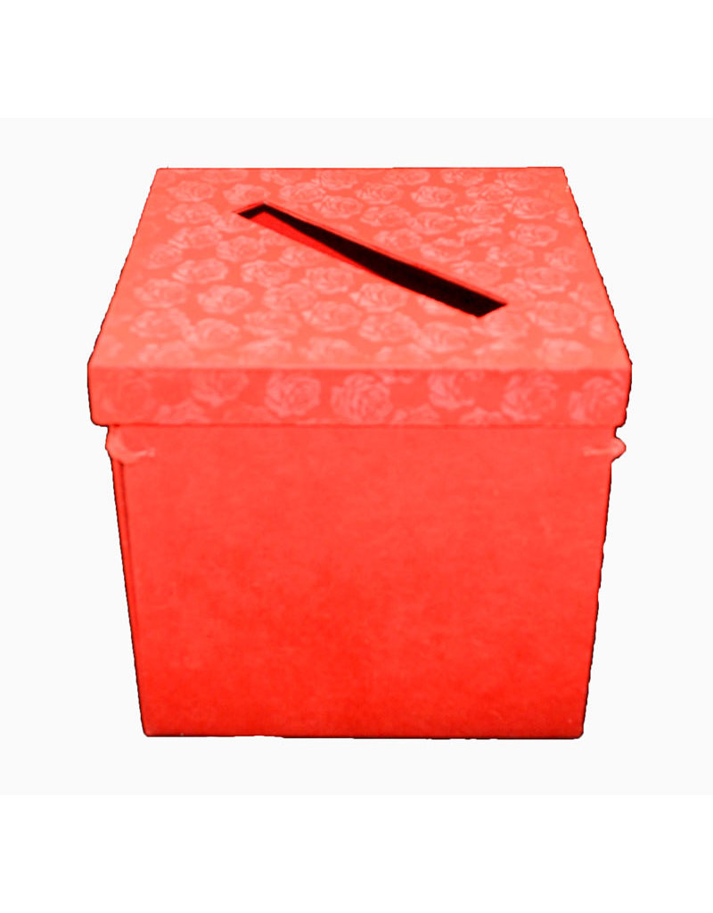 Collection box, foldable with rose embossed print.