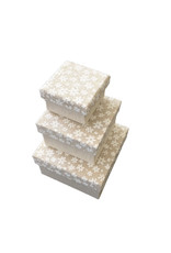 Set of 3 boxes cotton fabric