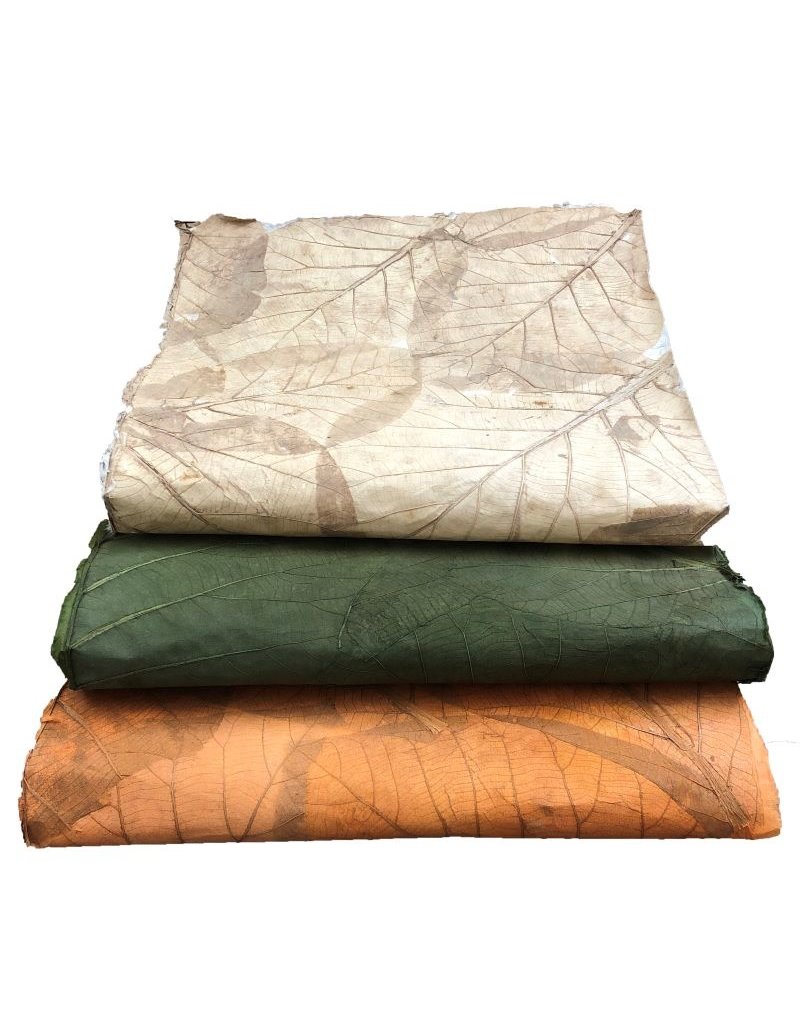 TH845 - Maulbeer-Papier TeakHolz Blaettern