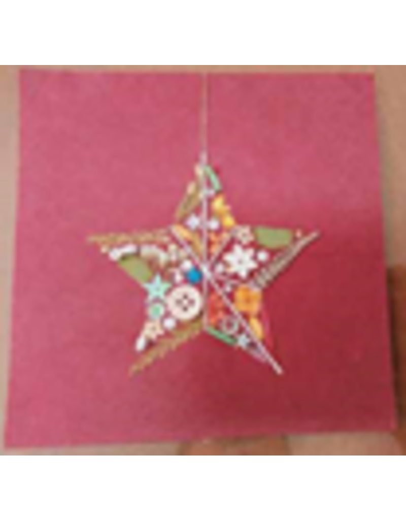 . Set 6 Kaarten/enveloppen met Kerstdessin