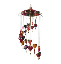 TH387 - Mobile with colourful hearts