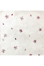 Papier gampi avec des fleurs de trivia, 90 grs