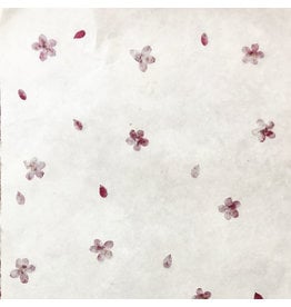 PN270 Gampi papier met trivia bloemen