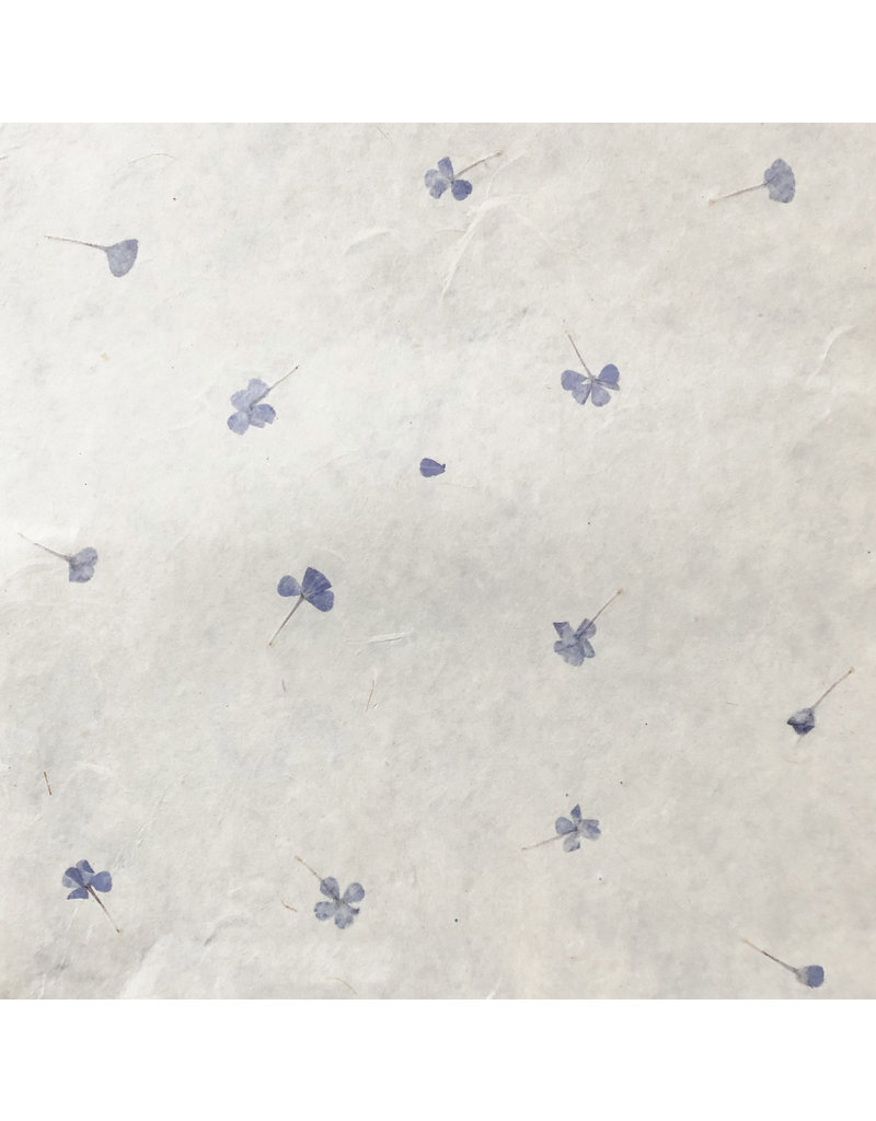 Gampi paper with forget-me-nots