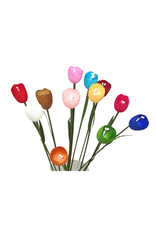 TH337 - Set 12 flowers made of silk cocoons