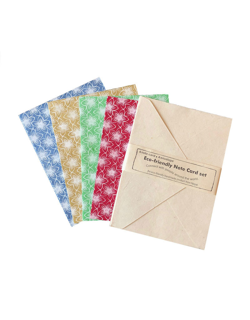 Set of 4 cards/flowerprint