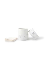 . Eco urn bekleed met natuurpapier met bloemen