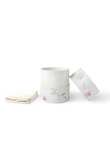 . Eco urn  bekleed met natuurpapier met bloemen