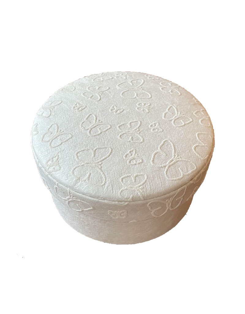 TH076 - Round box with butterflies