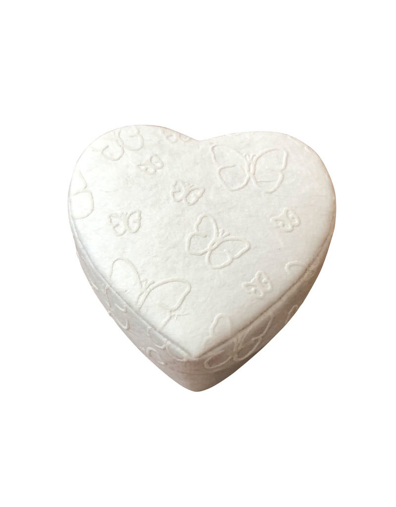 TH442 - Heart-shaped box with butterflies