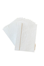 25 Umschläge Baumwollepapier Silberfasern