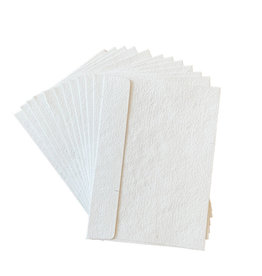 A5003 25 Umschläge Baumwollepapier Silberfasern 14.5 x 21 cm