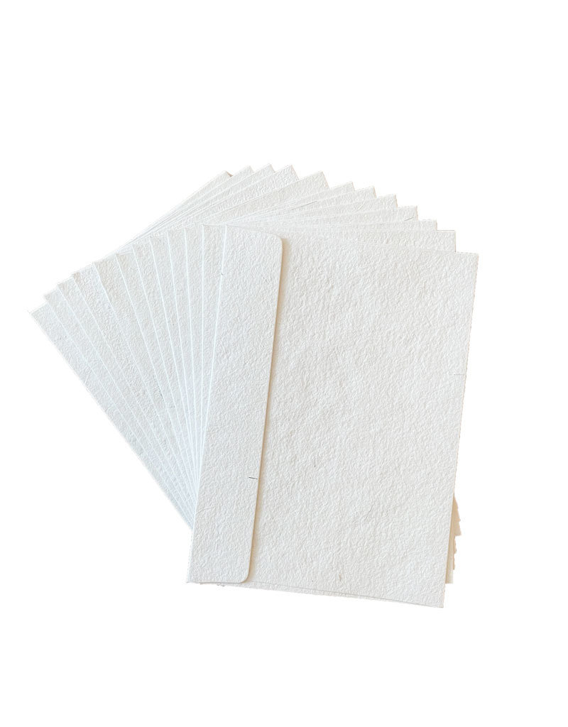 Set 25 envelopes white/silver-yarn