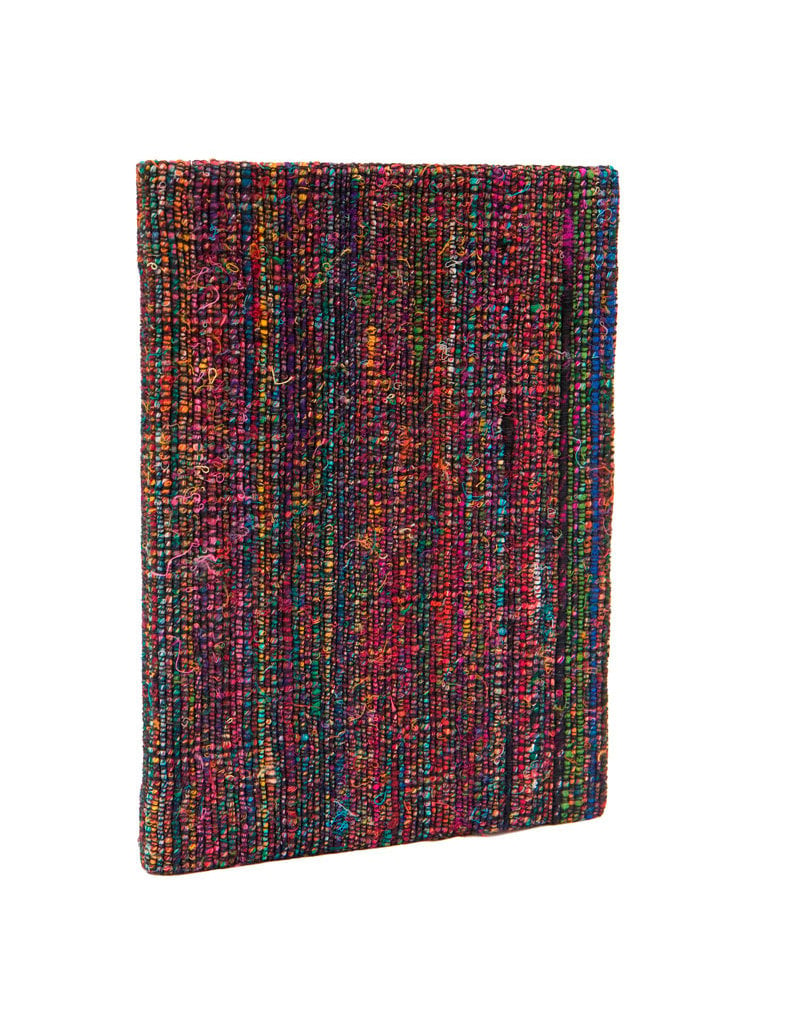 Notebook cover of handwoven fabric